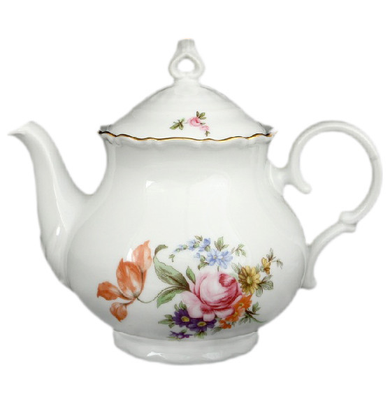 Заварочный чайник 1,2 л  Bohemia Porcelan Moritz Zdekauer 1810 s.r.o. &quot;Офелия /Полевой цветок&quot; / 010774