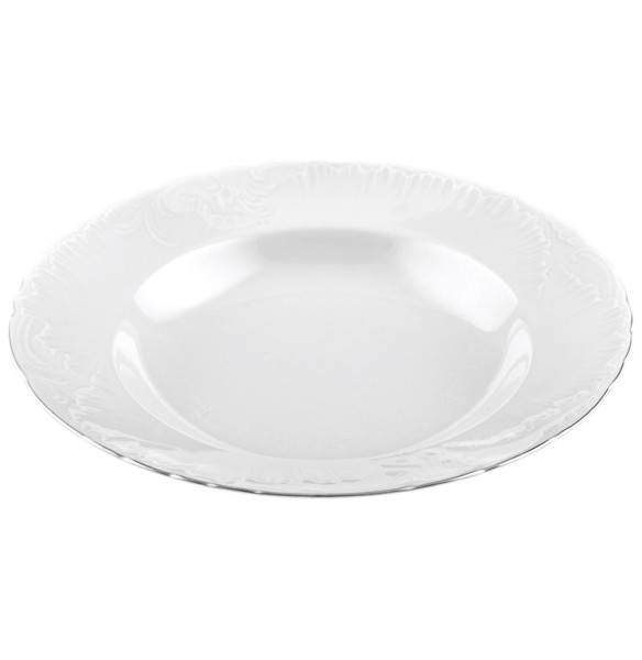 Набор тарелок 22,5 см 6 шт глубокие  Cmielow &quot;Рококо /Отводка платина&quot; / 264400