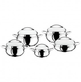 Набор кухонной посуды из 10 предметов стеклянные крышки  O.M.S. Collection "BALL-SHAPED MODEL" / 295984