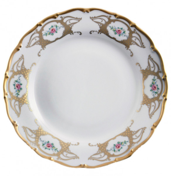 Набор тарелок 25 см 6 шт  Bohemia Porcelan Moritz Zdekauer 1810 s.r.o. &quot;Анжелика /Цветы&quot; / 099618