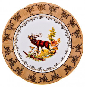 Набор тарелок 27 см 6 шт  Bavarian Porcelain "Болеро /Охота бежевая" / 043470