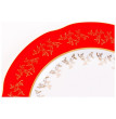 Набор тарелок 21 см 6 шт  Cmielow &quot;Мария /Красная с золотыми листиками&quot; / 043878