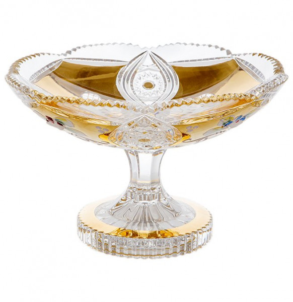 Ваза для конфет 18 см  Aurum Crystal &quot;Хрусталь с золотом&quot; / 068092