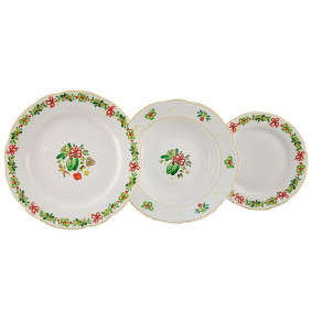 Набор тарелок 18 предметов (19, 23, 25 см)  Leander "Мэри-Энн /Новый год" / 157970