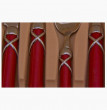 Столовые приборы 24 предмета на 6 персон красные, сер.  Rivadossi Sandro &quot;Ривадосси /Фиокко&quot;  / 028739