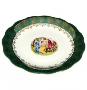 Блюдо 30 см круглое  Royal Czech Porcelain "Фредерика /Мадонна зелёная" / 096786