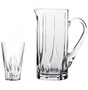 Набор для воды 7 предметов (кувшин 1,2 л + 6 стаканов по 400 мл)  RCR Cristalleria Italiana SpA "Флюэнте /Без декора" / 117073
