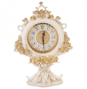 Часы каминные 66 см "Royal Classics /Букет из роз /Стразы" / 151346