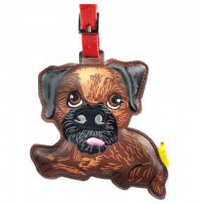 Кожаный брелок на сумку  Arora Design "Border Terrier" / 144000