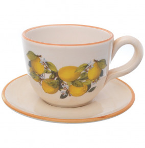 Чайная пара 500 мл 1 шт  Ceramica Cuore "Лимоны"  / 226269