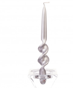 Набор свечей 23,5 х 2,2 см 8 шт  ADPAL "Alfa" (металлик серебряный) / 211888