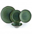 Набор тарелок 24 предмета на 6 персон  O.M.S. Collection &quot;Reactive green&quot; / 284347