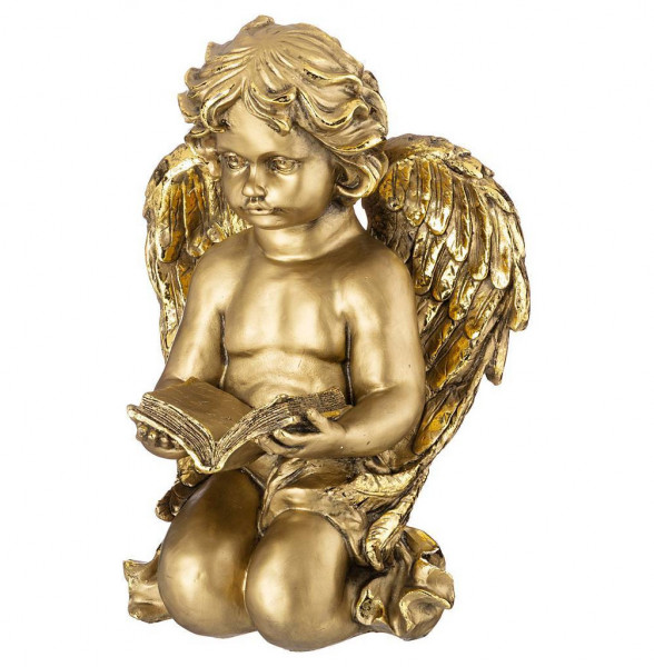 Фигурка 38 см  ИП Шихмурадов &quot;Ангел с книгой&quot; /бронза с позолотой / 273606