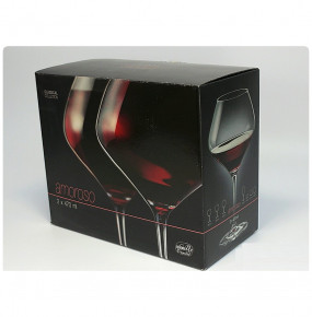 Бокалы для красного вина 470 мл 2 шт  Crystalex CZ s.r.o. "Аморосо /Золотая отводка /8426" / 111329
