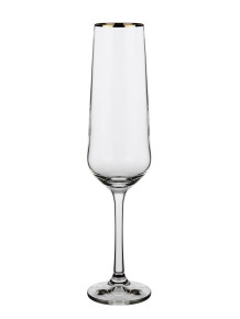 Бокалы для шампанского 200 мл 6 шт  Crystalex CZ s.r.o. "Сандра /Отводка платина" / 288343