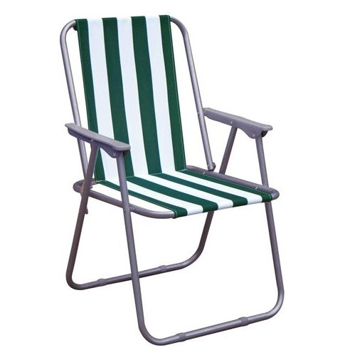 Кресло пляжное складное &quot;Banquet /Зелёная полоска&quot; / 152580