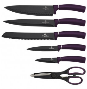 Набор кухонных ножей на подставке 7 предметов  Berlinger Haus "Purple Metallic Line" / 280771