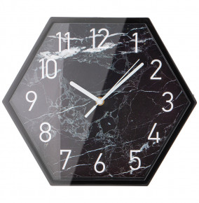 Часы настенные 30 х 30 х 4,5 см черный  LEFARD "MARBLE" / 269671