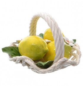 Корзина 20 см декоративная с волнистым краем  Orgia "С лимонами" / 221059