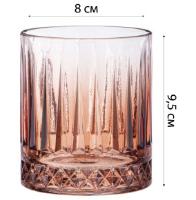Стаканы для виски 380 мл 2 шт  Alegre Glass "Sencam /Brown" / 314245