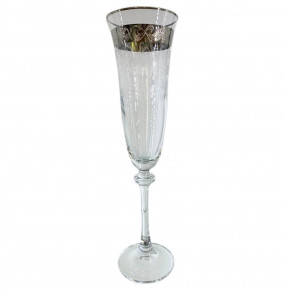 Бокалы для шампанского 190 мл 6 шт  Crystalite Bohemia "Asio /Александра /Панто /Платиновая лента" / 270930