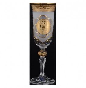 Бокалы для шампанского 150 мл 6 шт  Bohemia "Кристина /Богемия /Антик золото" R-G / 093033