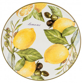 Тарелка 21 см 1 шт  Agness "Лимоны" / 212297