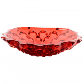 Фруктовница 35 см  Aurum Crystal "Самба /Красная" / 143131