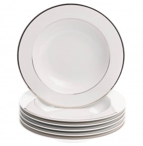 Набор тарелок 22 см 6 шт глубокие  Thun "Луиза /Отводка платина" / 251524