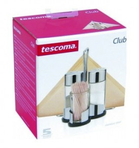 Набор для специй (соль, перец, зубочистки, салфетки) на подставке "Tescoma /CLUB" / 141945