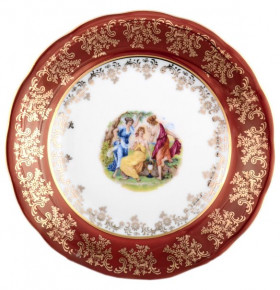 Набор тарелок 21 см 6 шт  Royal Czech Porcelain "Фредерика /Мадонна красная" / 096255