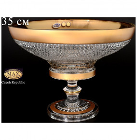 Ваза для фруктов 35 см н/н  Max Crystal "Хрусталь с золотом" / 080450