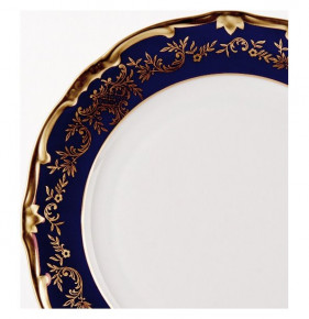 Набор тарелок 24 см 6 шт  Weimar Porzellan "Ювел /Синий с золотым узором" / 016104