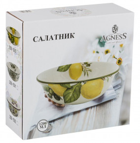 Салатник 1,45 л 21,5 х 7,5 см  Agness "Лимоны" / 212322