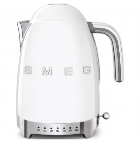 Чайник электрический 1,7 л с регулируемой температурой белый "Smeg" / 299714