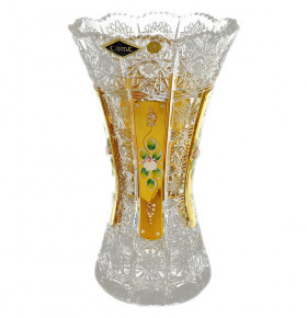Ваза для цветов 20,5 см  Aurum Crystal "Хрусталь с золотом" / 071385