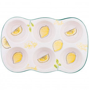 Форма для выпечки маффинов 30 х 19 х 4 см  Agness "Лимоны" / 255759