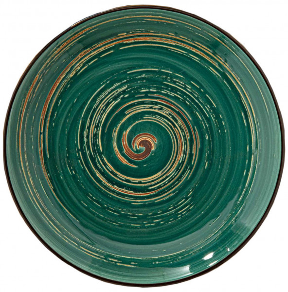 Тарелка 25,5 см зелёная  Wilmax &quot;Spiral&quot; / 261628