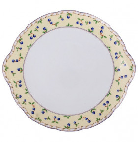 Пирожковая тарелка 27 см  Thun "Роза /Синие вишни" / 131894