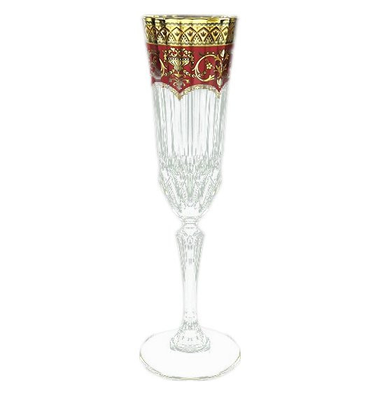 Бокалы для шампанского 180 мл 6 шт &quot;Astra Gold /Империя красная&quot; / 107152