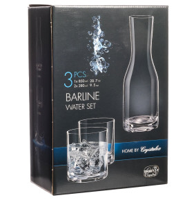 Набор для воды 3 предмета (графин 850 мл + 2 стакана по 280 мл)  Crystalex CZ s.r.o. "Барлайн /Без декора" / 314256