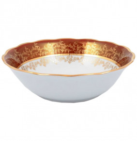 Салатник 23 см  Sterne porcelan "Фредерика /Золотые листья на красном" / 146164