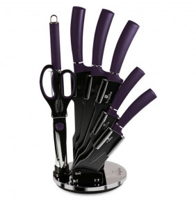 Набор кухонных ножей на подставке 8 предметов  Berlinger Haus "Purple Edition Metallic Line" / 280762