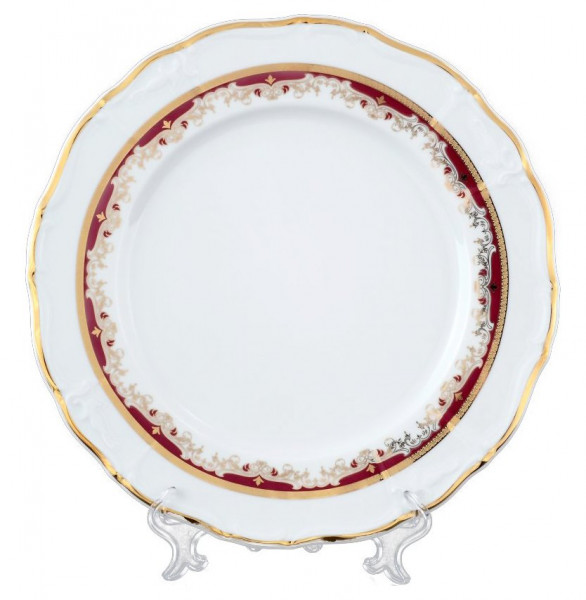 Набор тарелок 27 см 6 шт  Thun &quot;Мария-Луиза /Лилии на красном&quot; / 056431