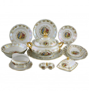 Столовый сервиз на 6 персон 27 предметов  Royal Czech Porcelain "Фредерика /Мадонна перламутр" / 203789