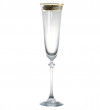 Бокалы для шампанского 190 мл 6 шт  Crystalite Bohemia &quot;Александра /Цветочный узор на платине&quot; / 036345