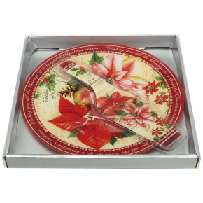 Тарелка для торта 28 см с лопаткой  LEFARD "Рождественская сказка" / 268430