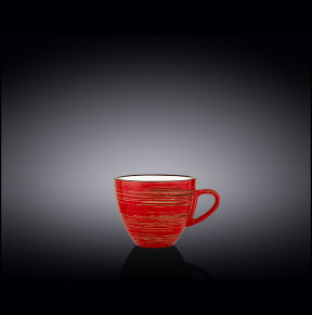 Кофейная чашка 110 мл красная  Wilmax "Spiral" / 261562