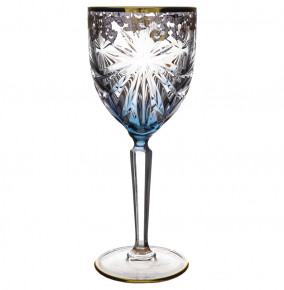 Бокалы для белого вина 270 мл 6 шт  RCR Cristalleria Italiana SpA "Timon /Oasis/Золото" синее дно / 284818