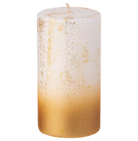 Свеча столбик 10,5 х 5 см золотая Bronco / 333066